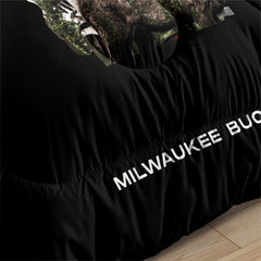 Milwaukee Basketball Bucks Comforter Pillowcases 3PC Sets Blanket All Season Reversible Quilted Duvet