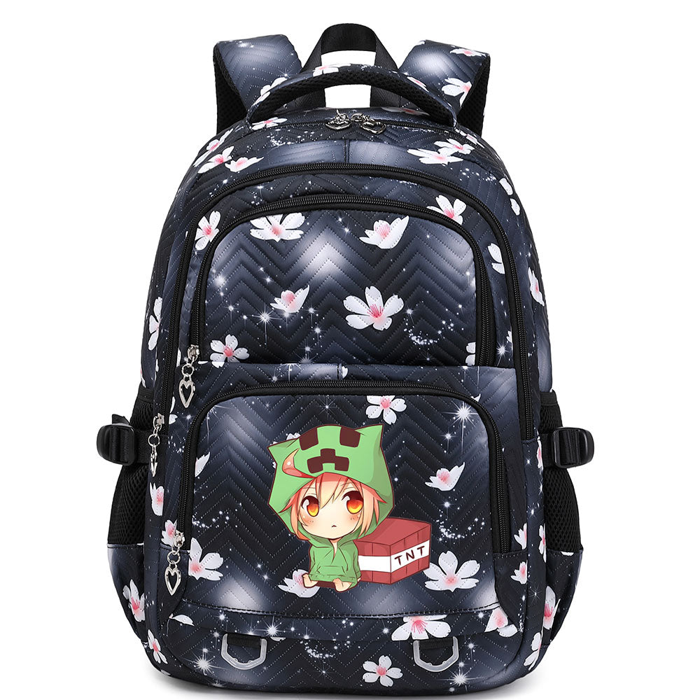 Minecraft Creeper Proof Backpack Notebook Travel Bags Casual School Bag For School Students