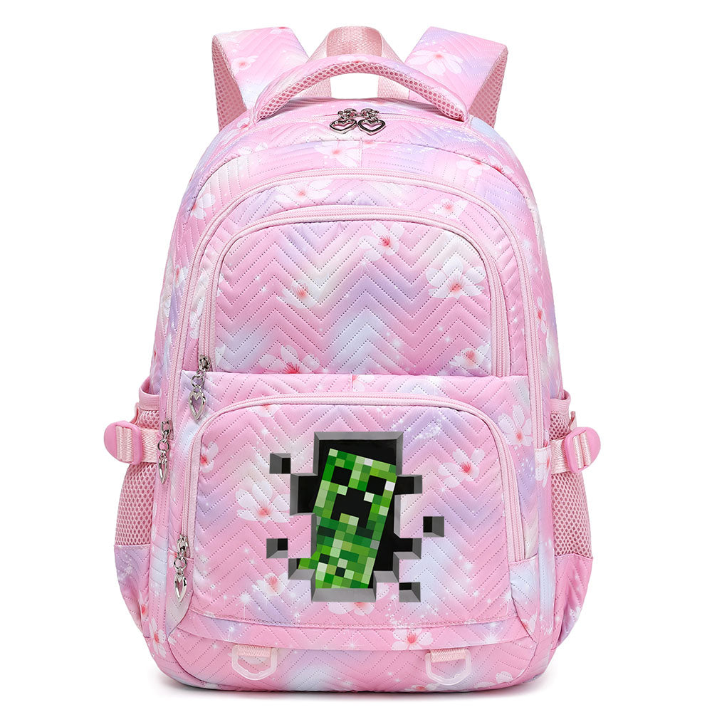 Minecraft Creeper Proof Backpack Notebook Travel Bags Casual School Bag For School Students