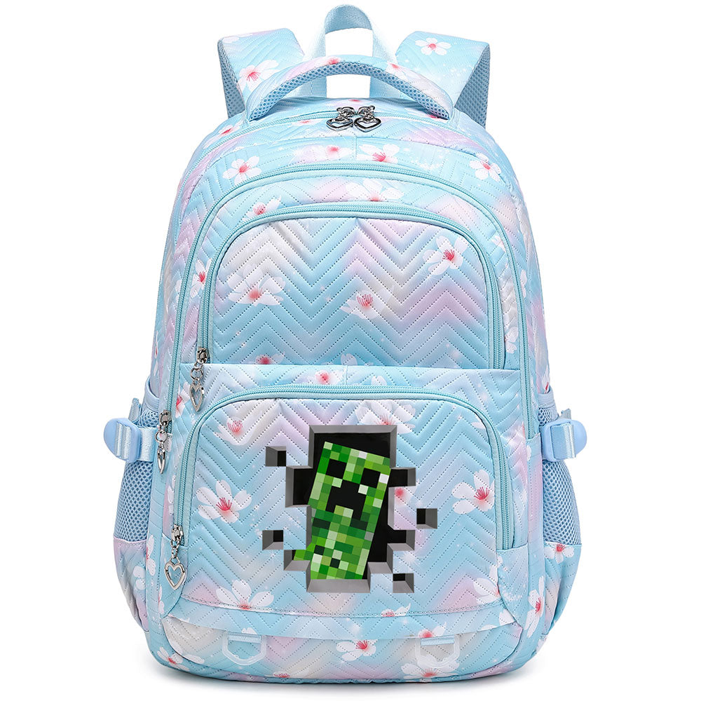 Minecraft Creeper Proof Backpack Notebook Travel Bags Casual School Bag For School Students