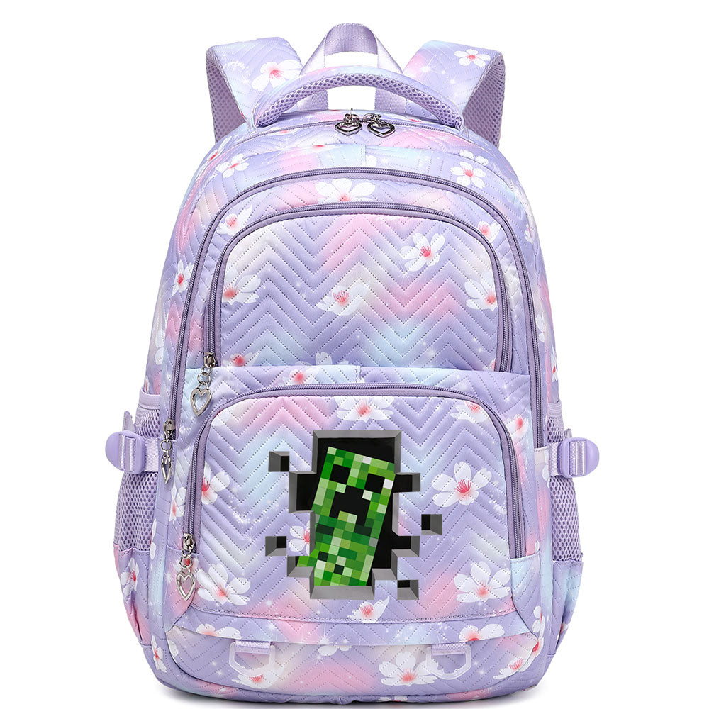 Minecraft Creeper Proof Backpack Notebook Travel Bags Casual School Bag For School Students