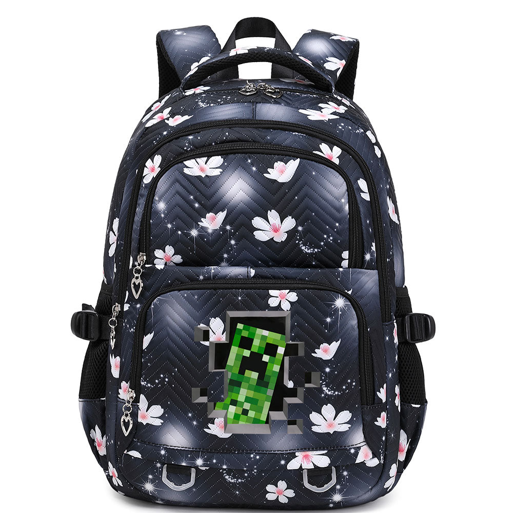 Minecraft Creeper Proof Backpack Notebook Travel Bags Casual School Bag For School Students