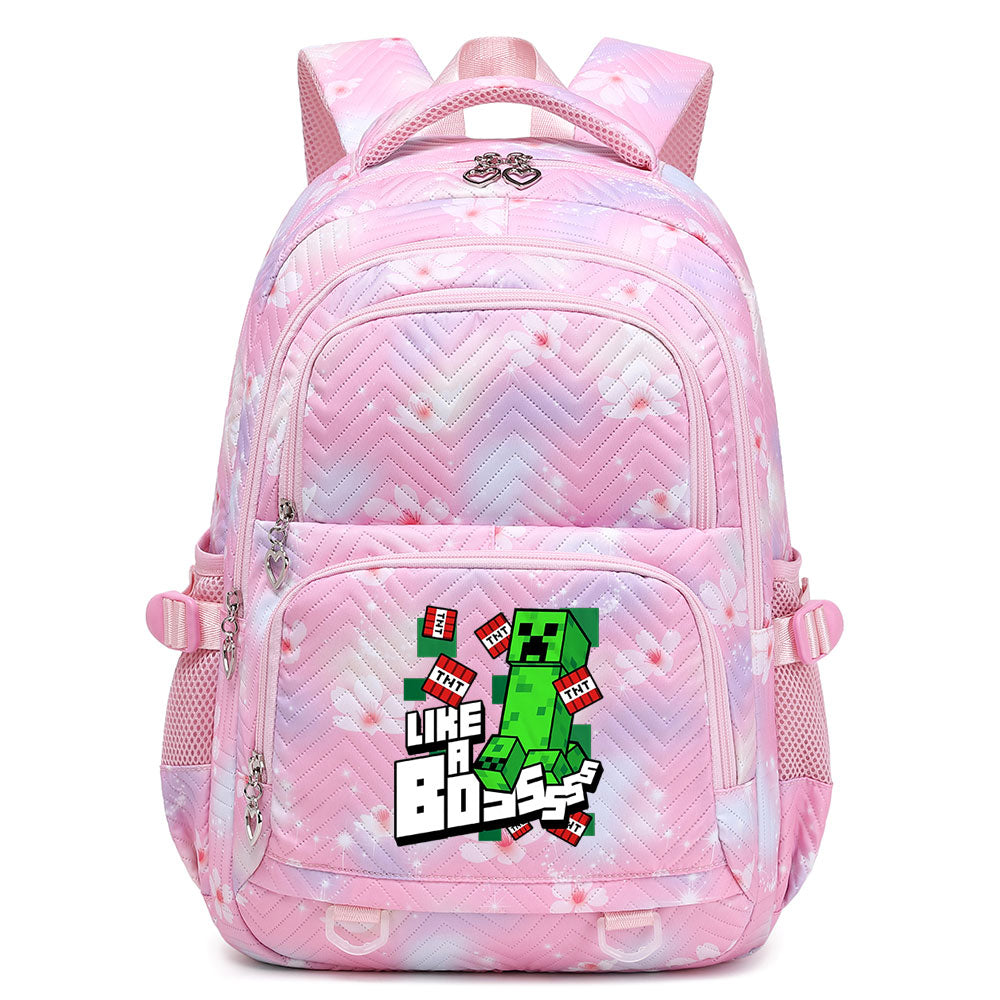 Minecraft Creeper Proof Backpack Notebook Travel Bags Casual School Bag For School Students