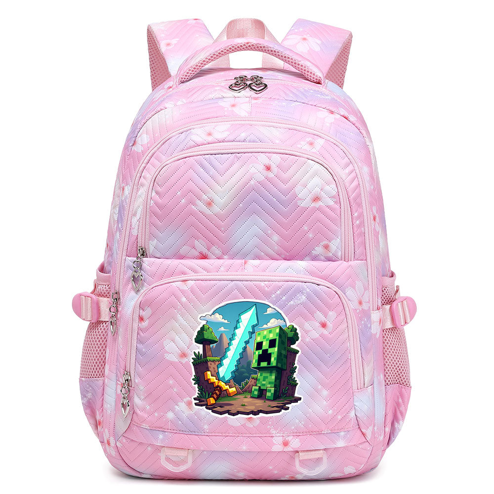 Minecraft Creeper Proof Backpack Notebook Travel Bags Casual School Bag For School Students
