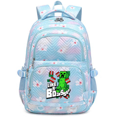 Minecraft Creeper Proof Backpack Notebook Travel Bags Casual School Bag For School Students