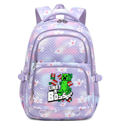 Minecraft Creeper Proof Backpack Notebook Travel Bags Casual School Bag For School Students