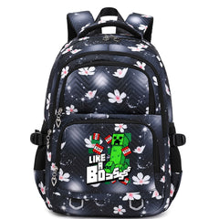 Minecraft Creeper Proof Backpack Notebook Travel Bags Casual School Bag For School Students