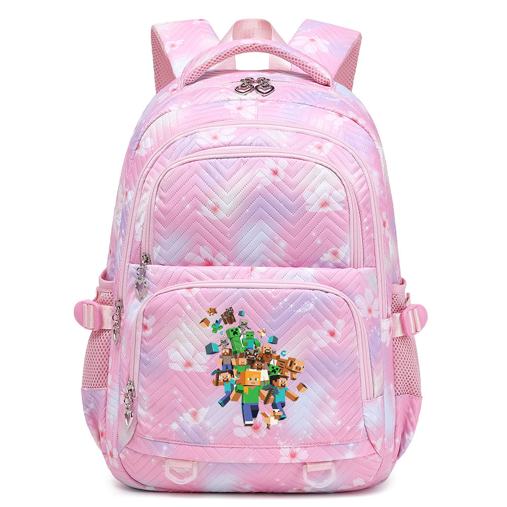 Minecraft Creeper Proof Backpack Notebook Travel Bags Casual School Bag For School Students