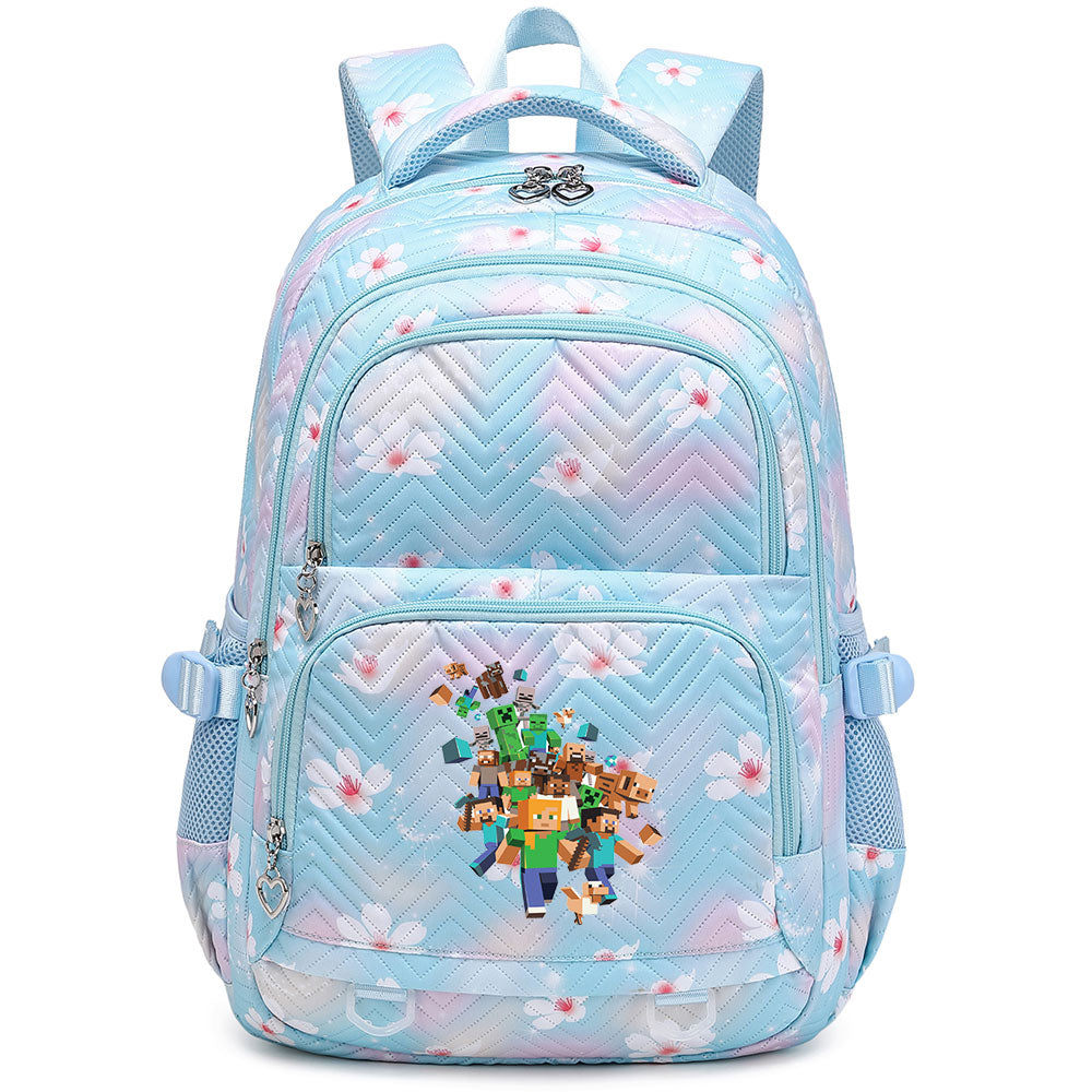 Minecraft Creeper Proof Backpack Notebook Travel Bags Casual School Bag For School Students