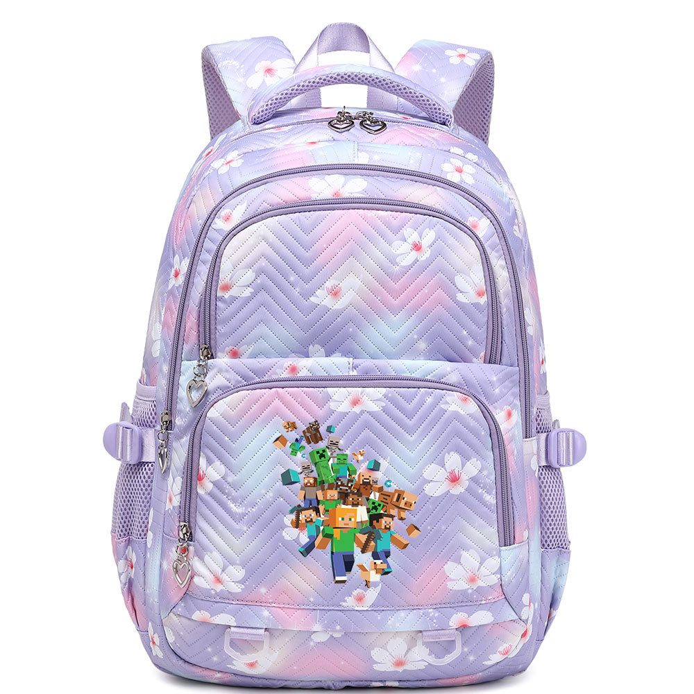 Minecraft Creeper Proof Backpack Notebook Travel Bags Casual School Bag For School Students