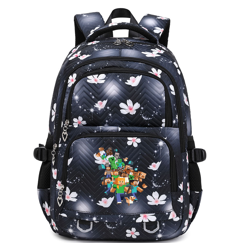 Minecraft Creeper Proof Backpack Notebook Travel Bags Casual School Bag For School Students