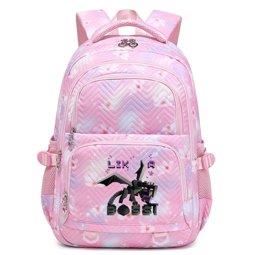 Minecraft Ender Dragon Proof Backpack Notebook Travel Bags Casual School Bag For School Students