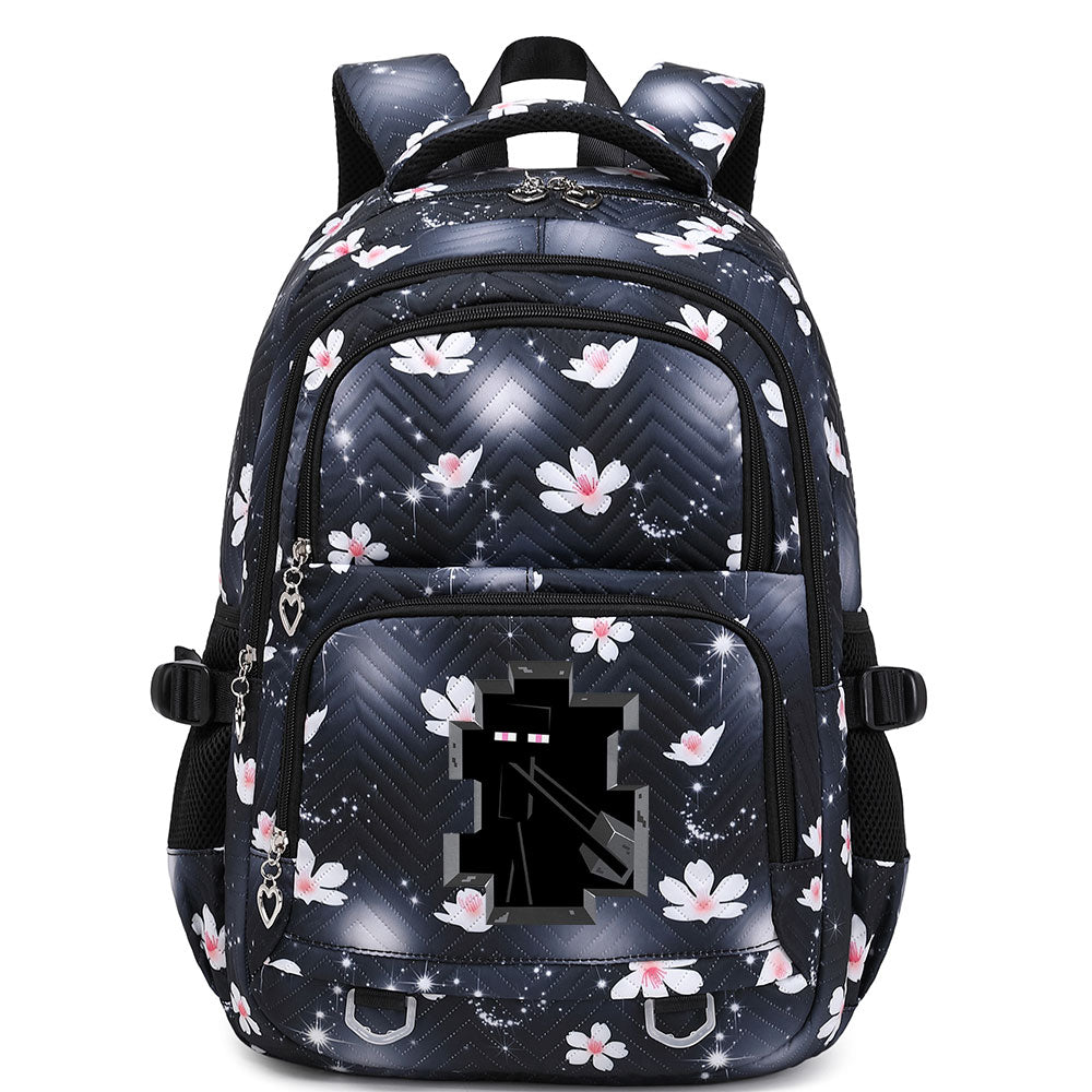 Minecraft Enderman Proof Backpack Notebook Travel Bags Casual School Bag For School Students