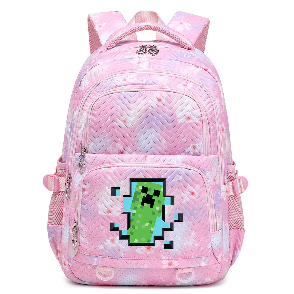 Minecraft Creeper Proof Backpack Notebook Travel Bags Casual School Bag For School Students