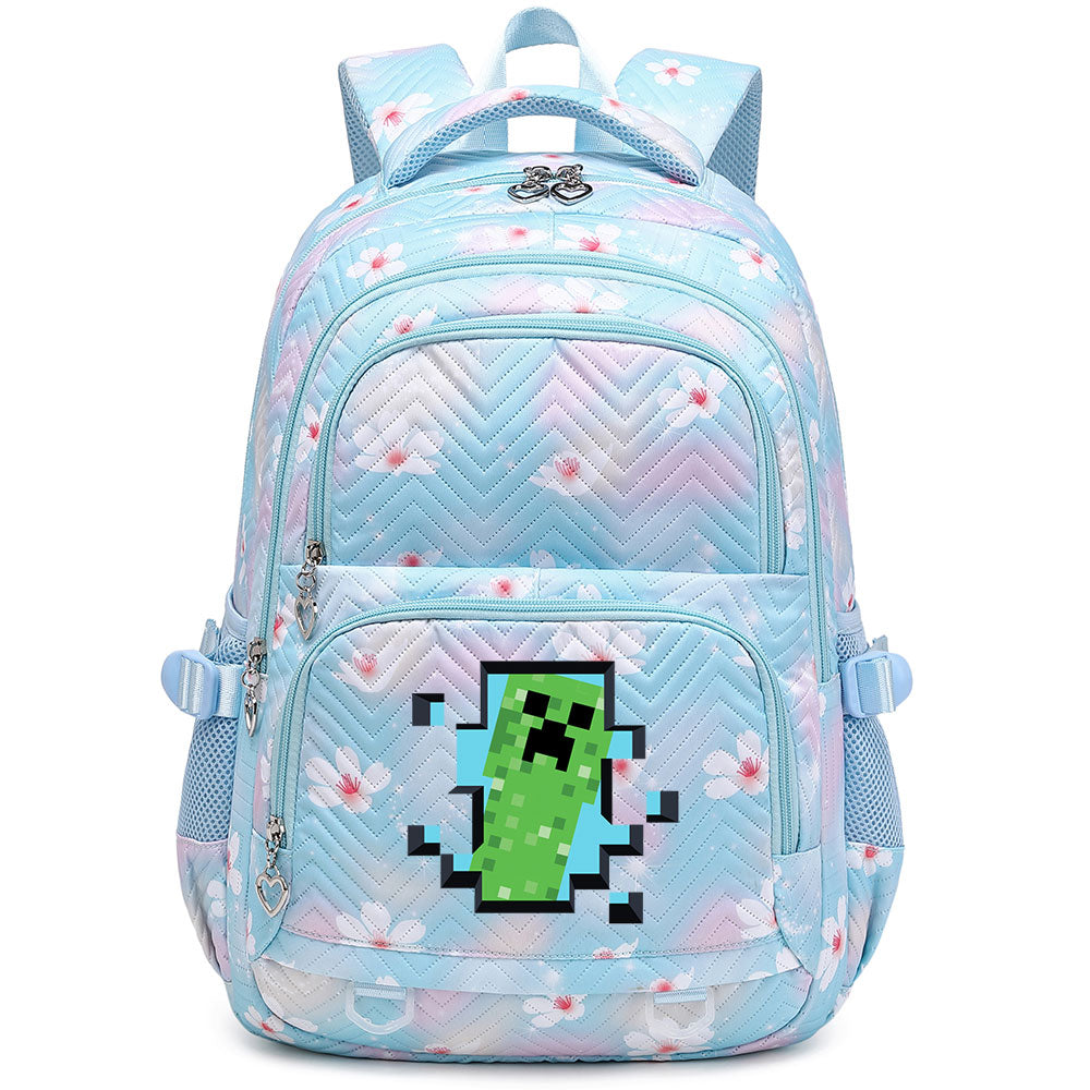 Minecraft Creeper Proof Backpack Notebook Travel Bags Casual School Bag For School Students