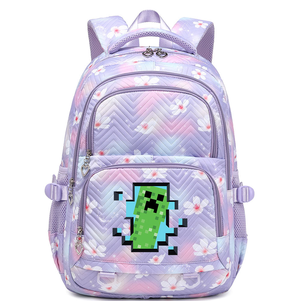 Minecraft Creeper Proof Backpack Notebook Travel Bags Casual School Bag For School Students