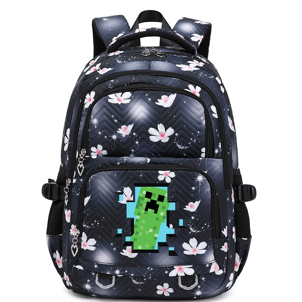 Minecraft Creeper Proof Backpack Notebook Travel Bags Casual School Bag For School Students