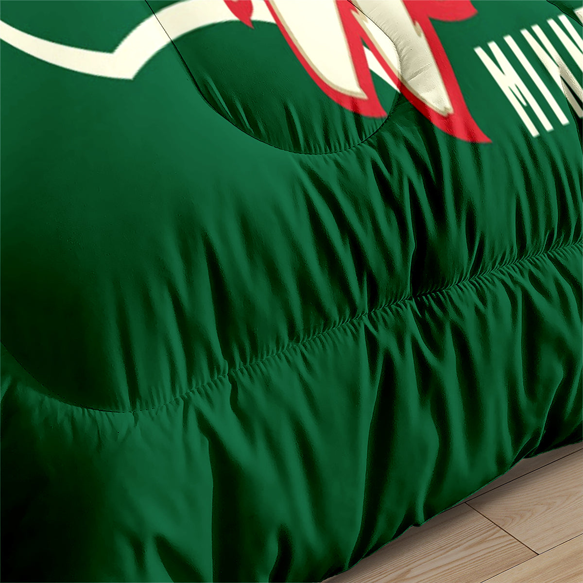 Minnesota Hockey Wild Comforter Pillowcases 3PC Sets Blanket All Season Reversible Quilted Duvet