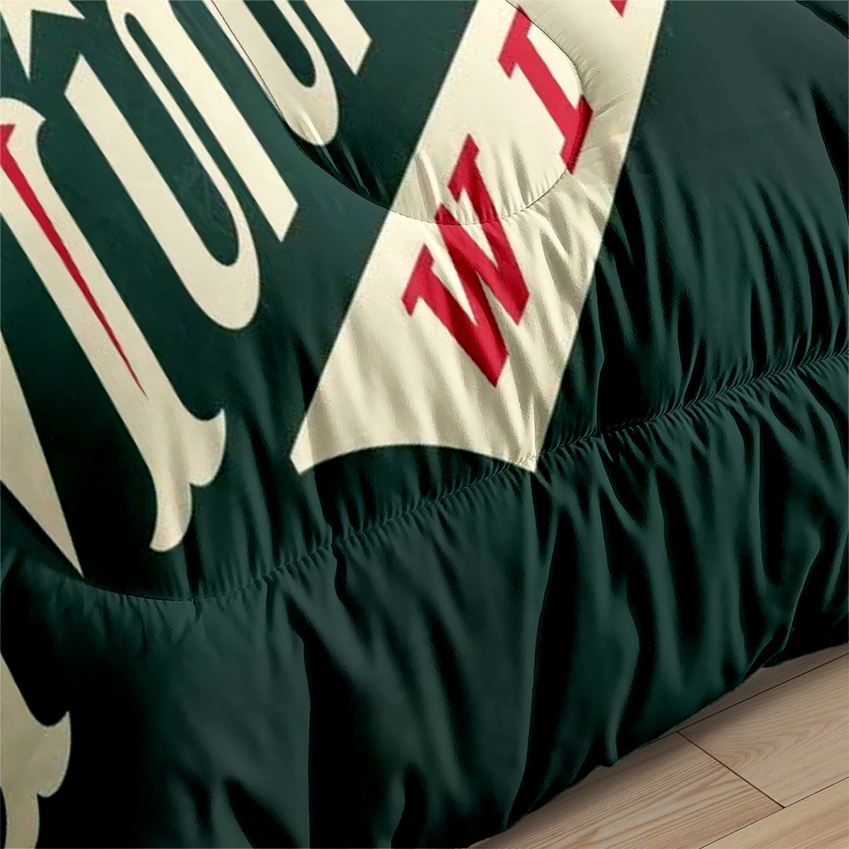 Minnesota Hockey Wild Comforter Pillowcases 3PC Sets Blanket All Season Reversible Quilted Duvet