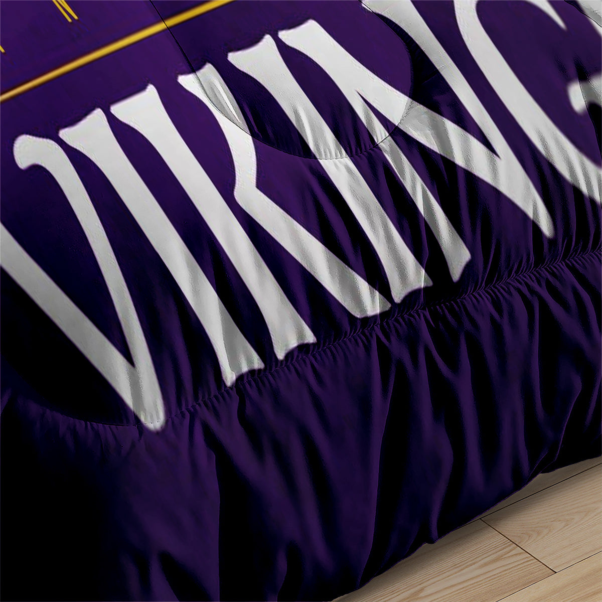 Minnesota Rugby Vikings Comforter Pillowcases 3PC Sets Blanket All Season Reversible Quilted Duvet
