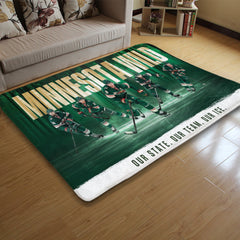 Minnesota Wild Hockey Rugs Bedroom Living Room Bathroom Carpet Mat Rug