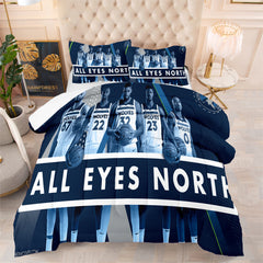 Minnesota Basketball Timberwolves Comforter Pillowcases 3PC Sets All Season Reversible Quilted Duvet