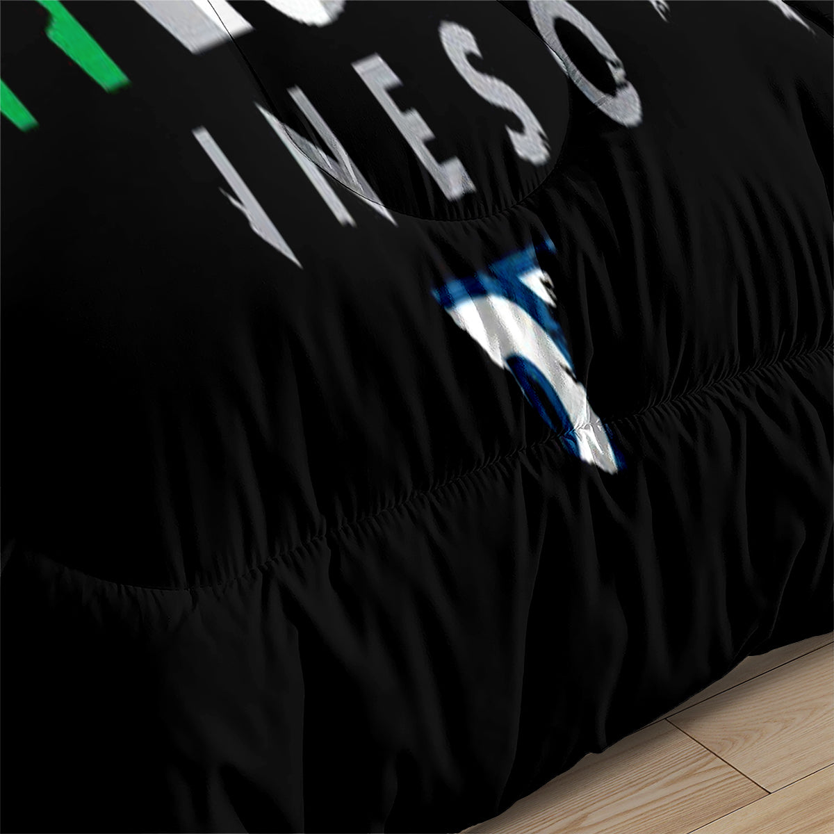 Minnesota Basketball Timberwolves Comforter Pillowcases 3PC Sets All Season Reversible Quilted Duvet