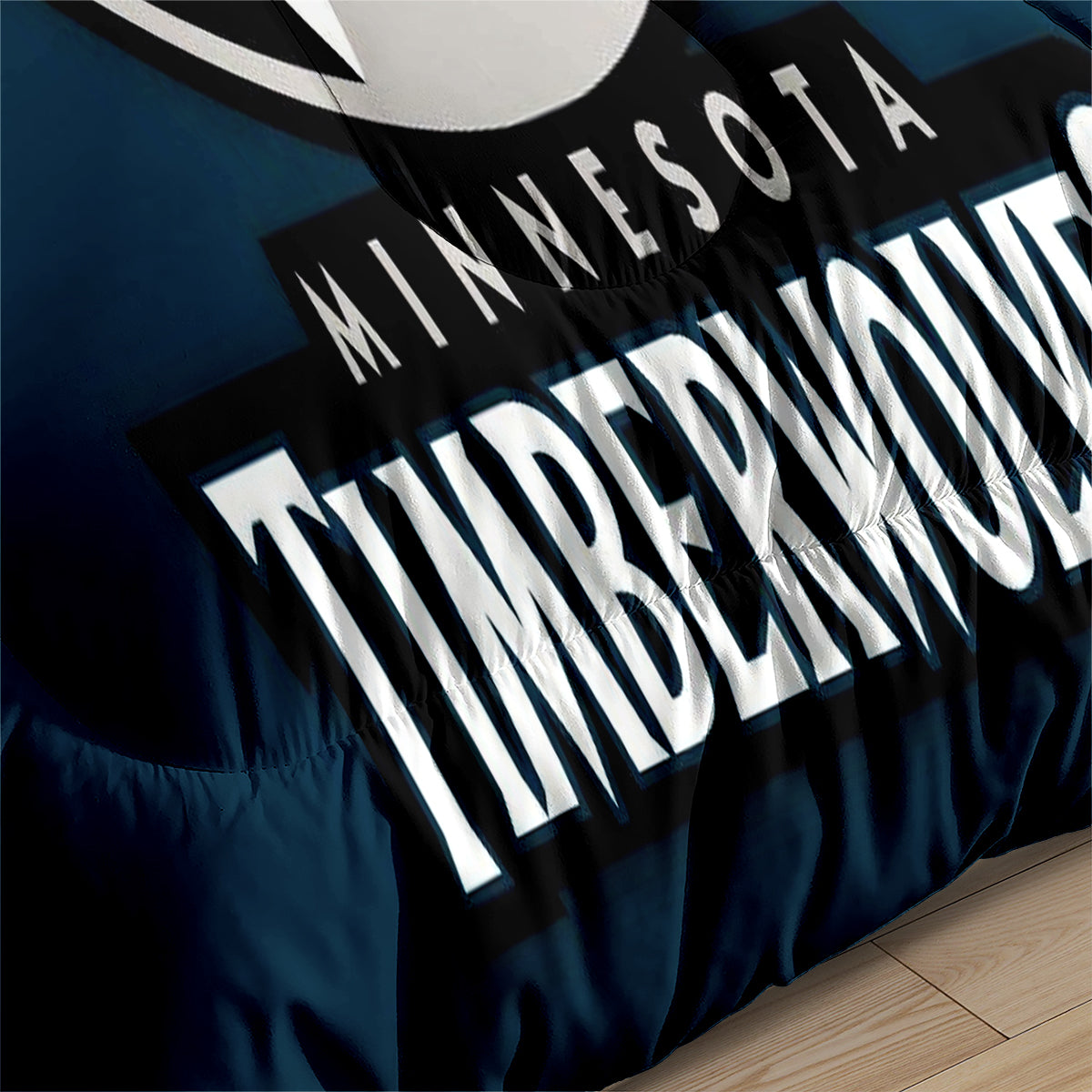 Minnesota Basketball Timberwolves Comforter Pillowcases 3PC Sets All Season Reversible Quilted Duvet