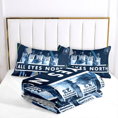 Minnesota Basketball Timberwolves Comforter Pillowcases 3PC Sets All Season Reversible Quilted Duvet