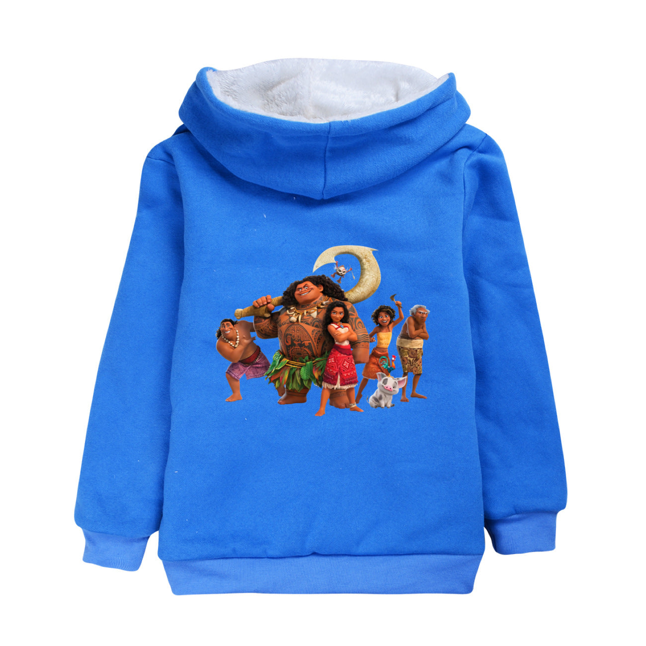 Moana2 Sherpa Lined Hoodie Fleece Sweatshirt Full Zip Hooded Jacket for Kids