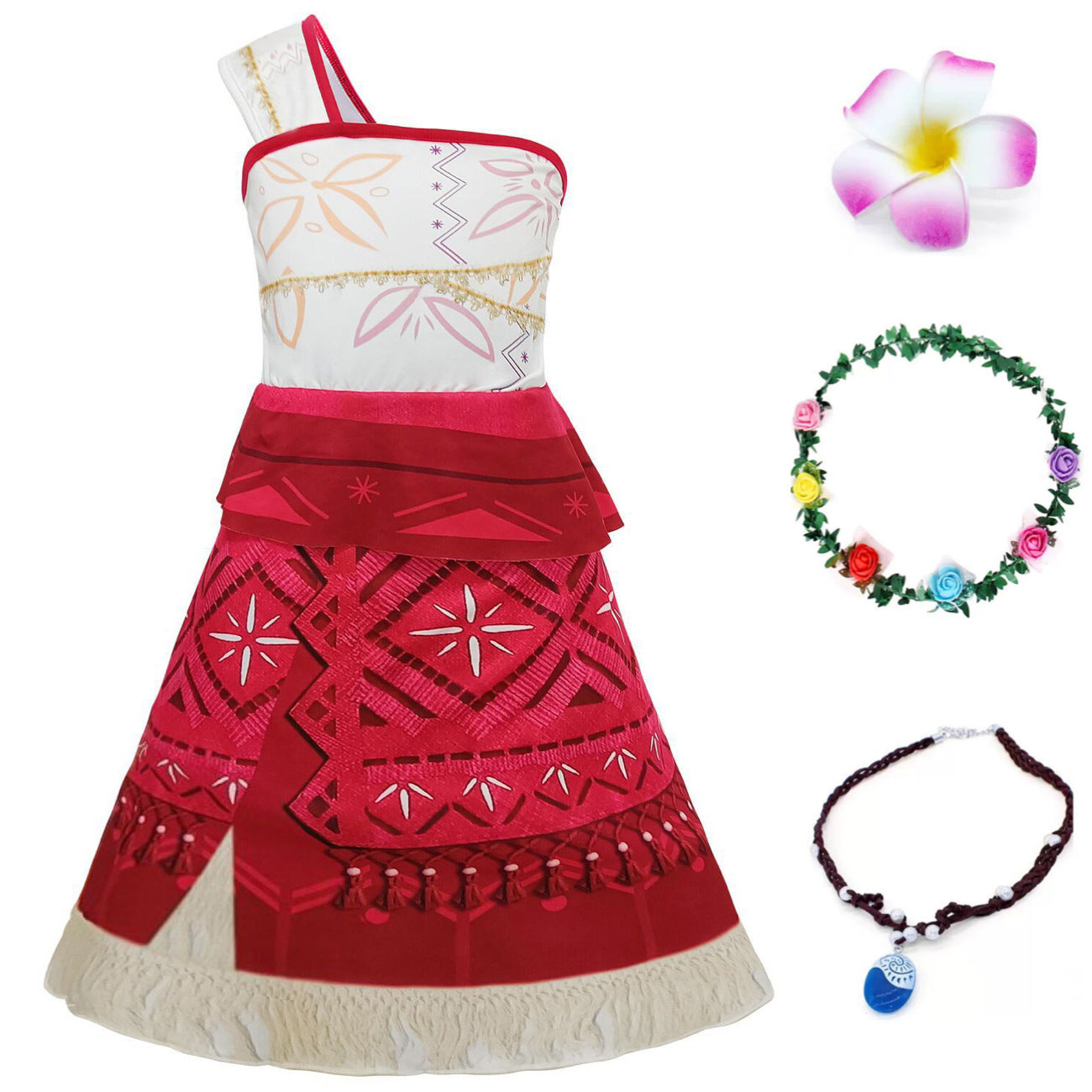 Moana Cosplay Costume for Girls Halloween Fancy Dress