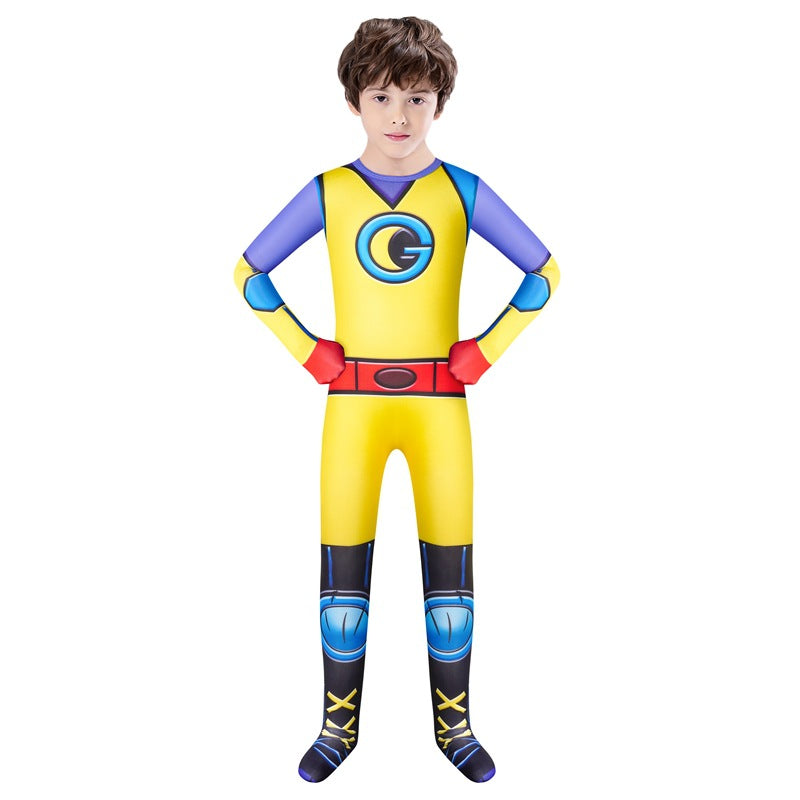 Moon Girl and Devil Dinosaur Cosplay Costume with Mask Boys Girls Bodysuit Halloween Fancy Jumpsuits