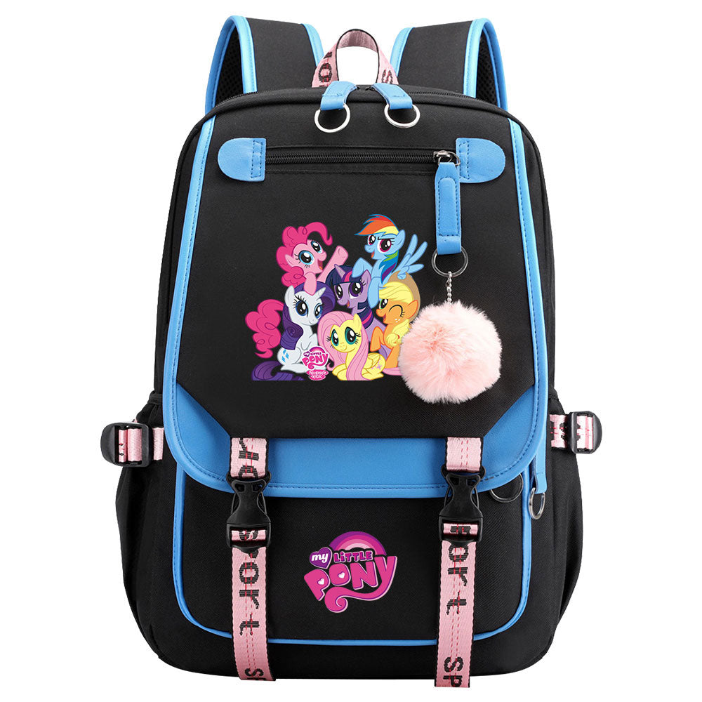My Little Pony Waterproof Backpack School Notebook Travel Bag USB Charging