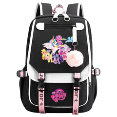 My Little Pony Waterproof Backpack School Notebook Travel Bag USB Charging