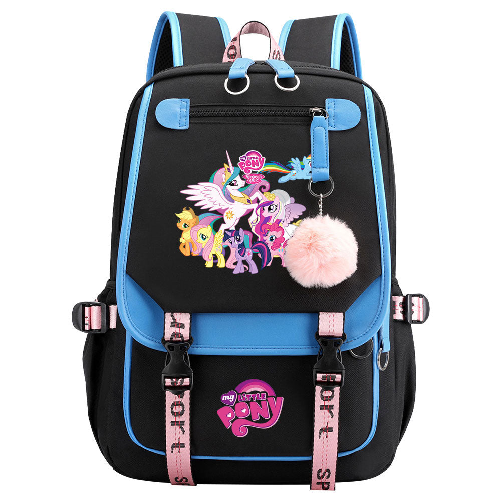 My Little Pony Waterproof Backpack School Notebook Travel Bag USB Charging