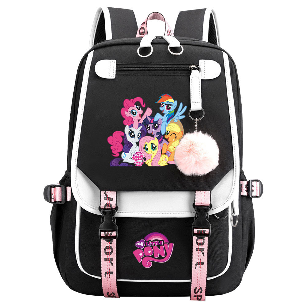 My Little Pony Waterproof Backpack School Notebook Travel Bag USB Charging