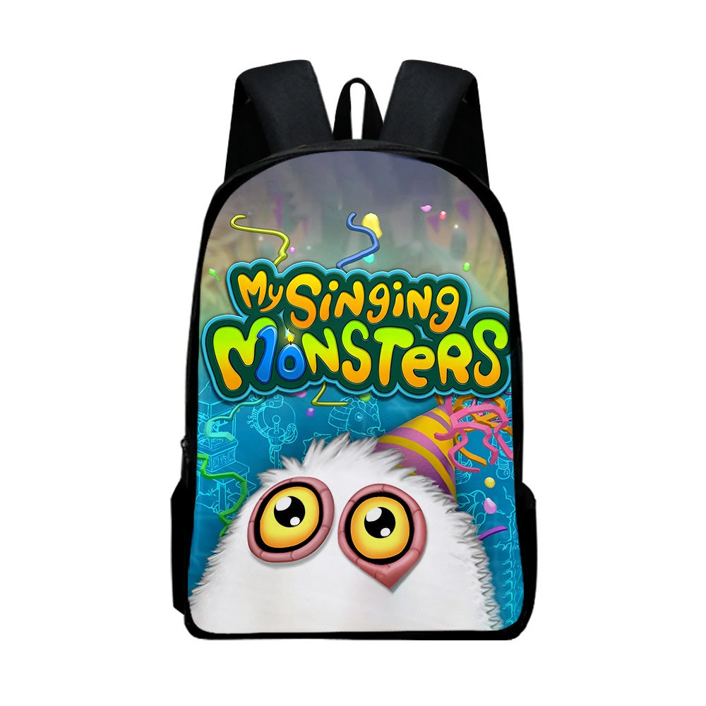 My Singing Monsters Full Printed Backpack Schoolbag Travel Notebook Bag for Kids Students