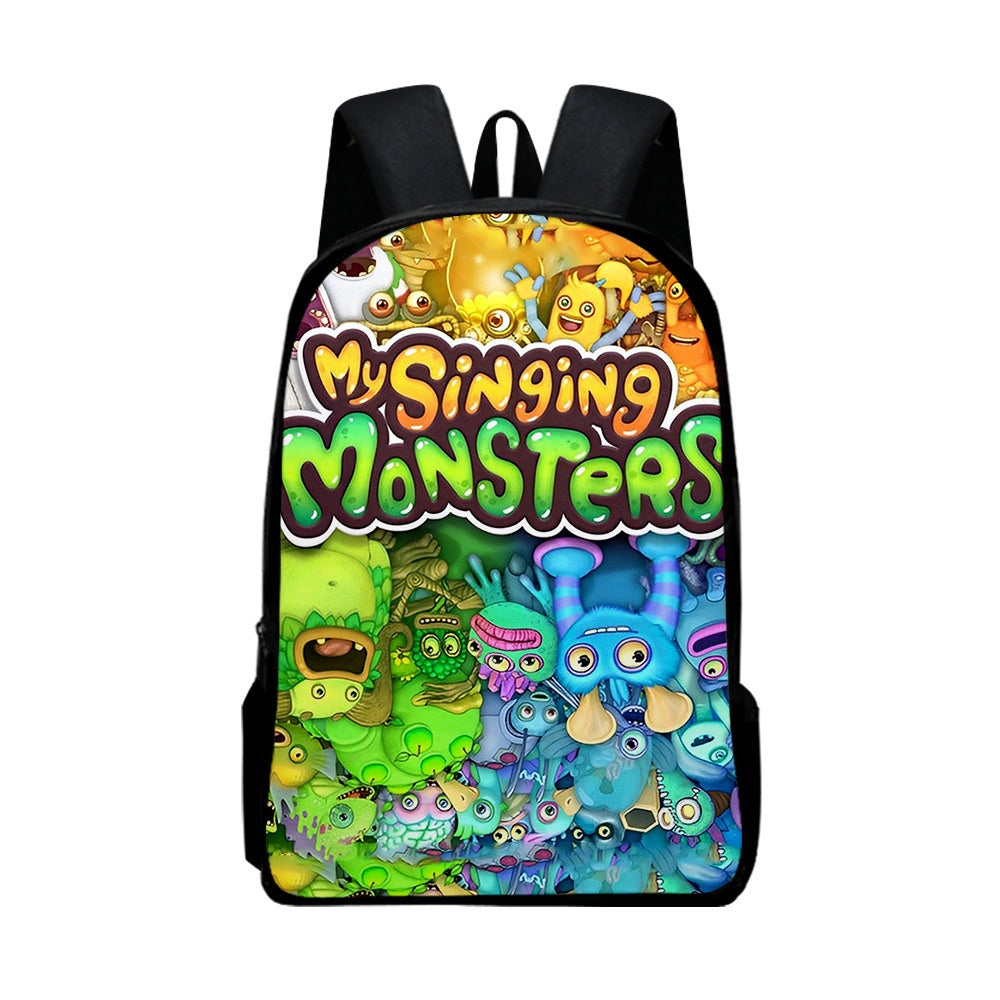 My Singing Monsters Full Printed Backpack Schoolbag Travel Notebook Bag for Kids Students