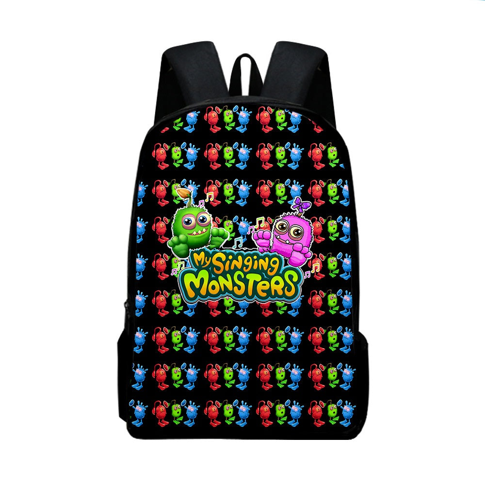 My Singing Monsters Full Printed Backpack Schoolbag Travel Notebook Bag for Kids Students