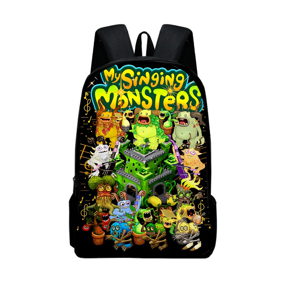 My Singing Monsters Full Printed Backpack Schoolbag Travel Notebook Bag for Kids Students