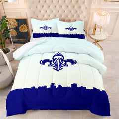 New Orleans Basketball Pelicans Comforter Pillowcases 3PC Sets All Season Reversible Quilted Duvet