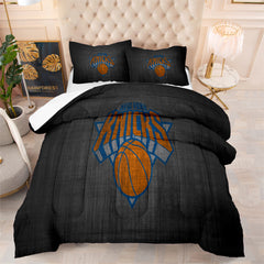 New York Basketball Knicks Comforter Pillowcases 3PC Sets Blanket All Season Reversible Quilted Duvet