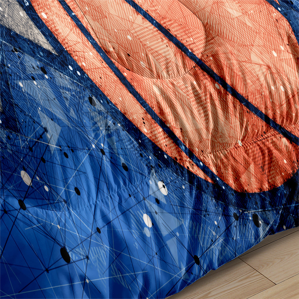 New York Basketball Knicks Comforter Pillowcases 3PC Sets Blanket All Season Reversible Quilted Duvet