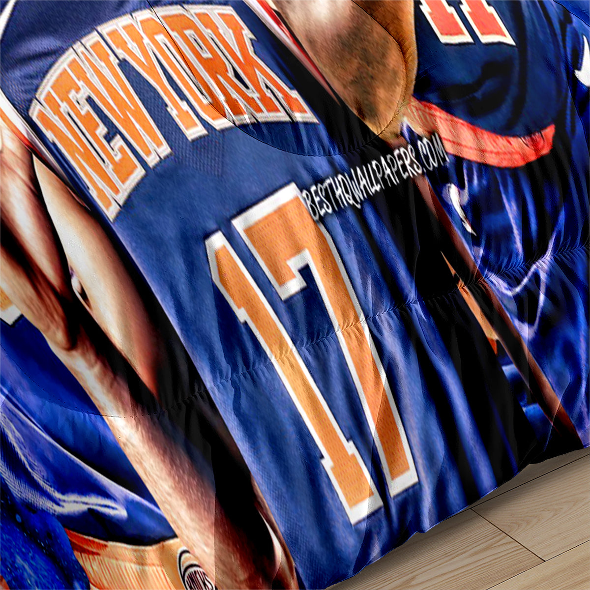 New York Basketball Knicks Comforter Pillowcases 3PC Sets Blanket All Season Reversible Quilted Duvet