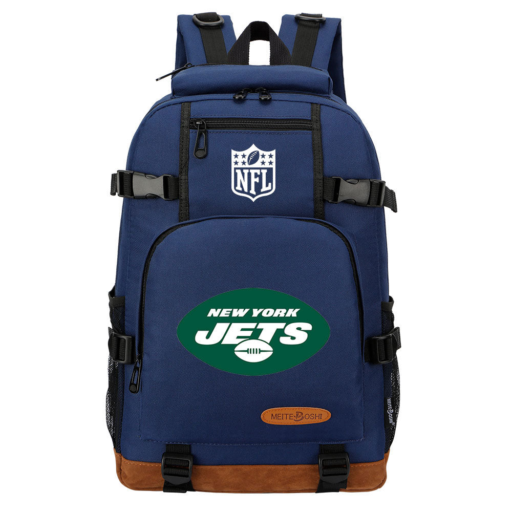 New York Jets Football Team Rugby Waterproof Backpack School Notebook Travel Bag