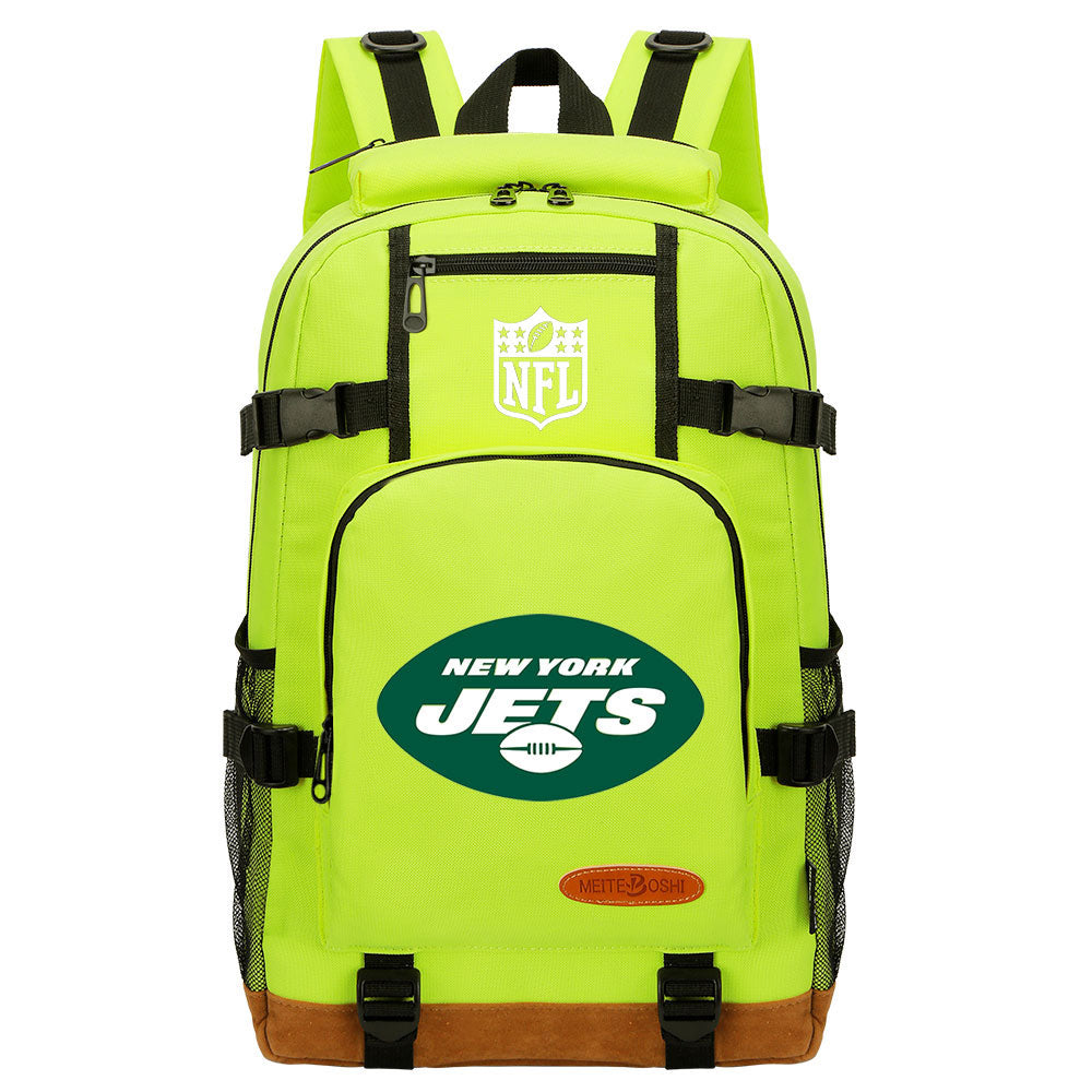New York Jets Football Team Rugby Waterproof Backpack School Notebook Travel Bag