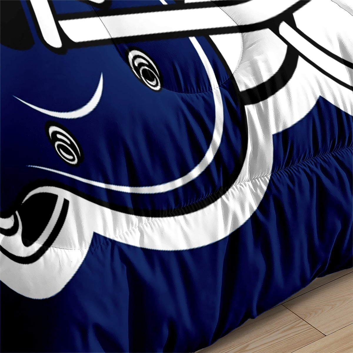 New York Rugby Giants Comforter Pillowcases 3PC Sets Blanket All Season Reversible Quilted Duvet