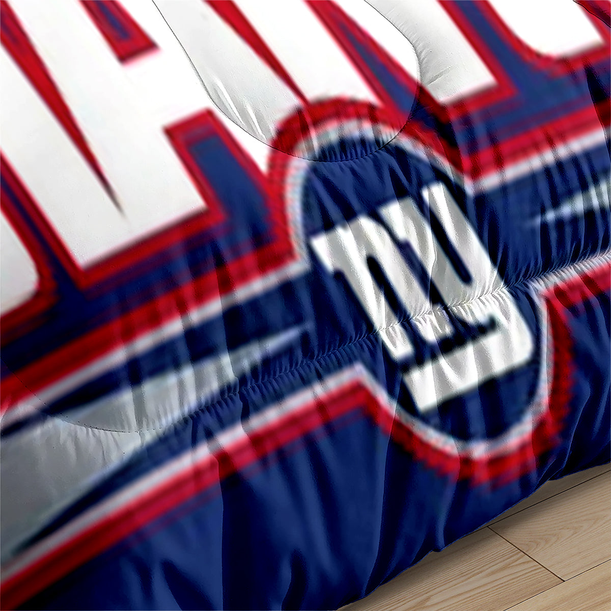 New York Rugby Giants Comforter Pillowcases 3PC Sets Blanket All Season Reversible Quilted Duvet