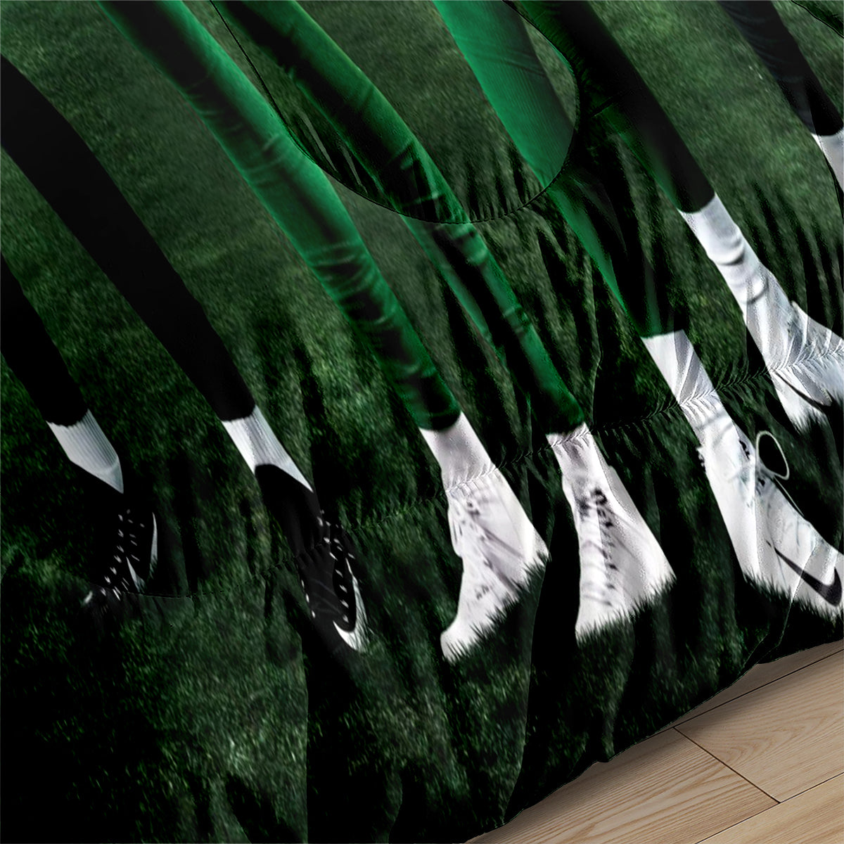 New York Rugby Jets Comforter Pillowcases 3PC Sets Blanket All Season Reversible Quilted Duvet