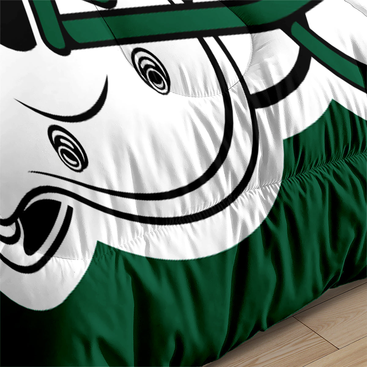 New York Rugby Jets Comforter Pillowcases 3PC Sets Blanket All Season Reversible Quilted Duvet